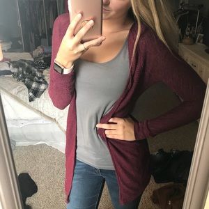 Burgundy cardigan